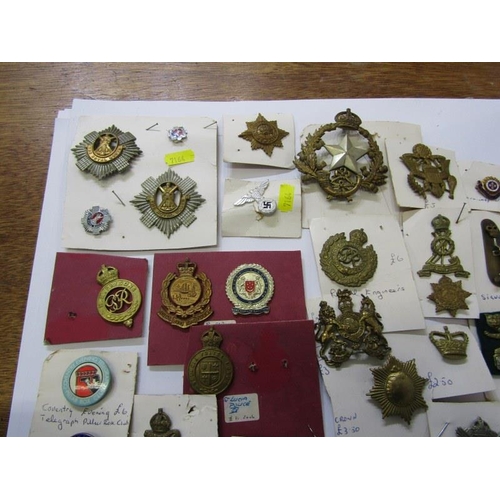 447 - CAP BADGES, a large box of assorted cap badges both English & Foreign including The Royal Scots, She... 