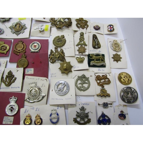 447 - CAP BADGES, a large box of assorted cap badges both English & Foreign including The Royal Scots, She... 