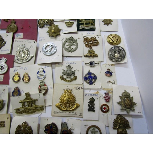 447 - CAP BADGES, a large box of assorted cap badges both English & Foreign including The Royal Scots, She... 