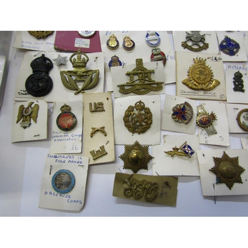 447 - CAP BADGES, a large box of assorted cap badges both English & Foreign including The Royal Scots, She... 