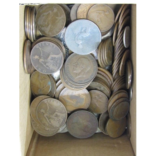 54 - A box of 20th Century GB Crowns to Farthings including £5 Crowns x 2 & 1951 FOB Crown