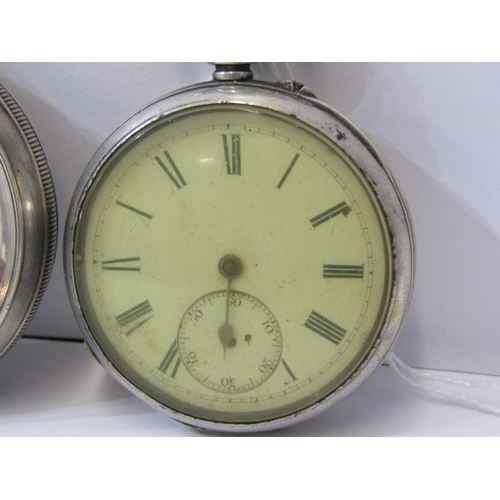 560 - 2 SILVER CASED POCKET WATCHES, both a/f