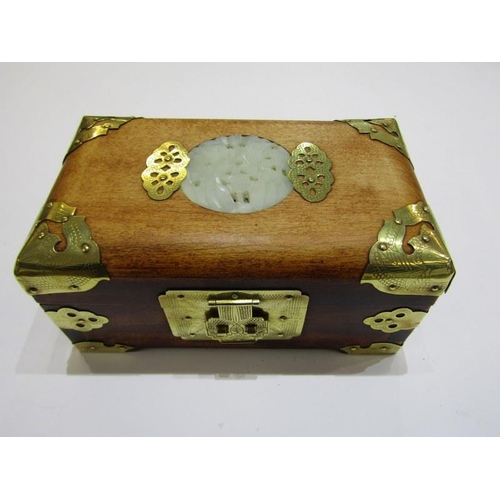 577 - COSTUME JEWELLERY, box containing selection of compacts, screw back pocket watch, earrings, etc