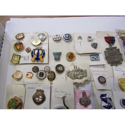 588 - VARIOUS ENAMEL BADGES, including Bowling badges, National Service badges, Advertising badges etc.