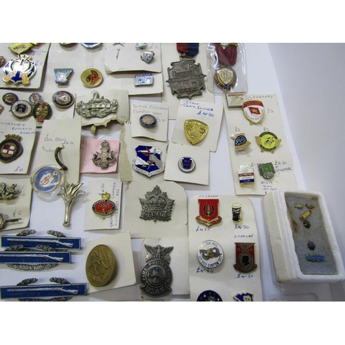 588 - VARIOUS ENAMEL BADGES, including Bowling badges, National Service badges, Advertising badges etc.