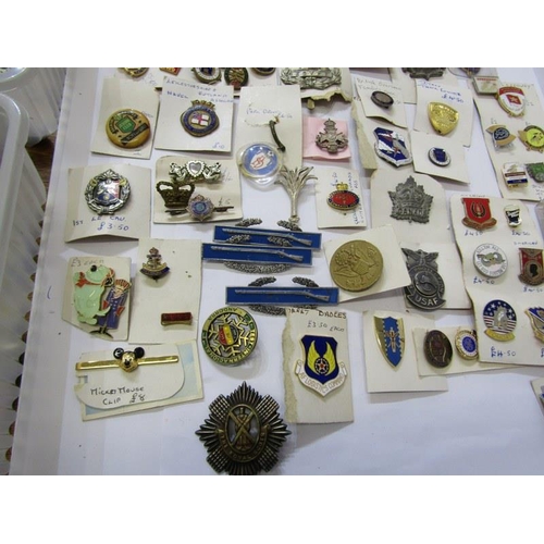 588 - VARIOUS ENAMEL BADGES, including Bowling badges, National Service badges, Advertising badges etc.