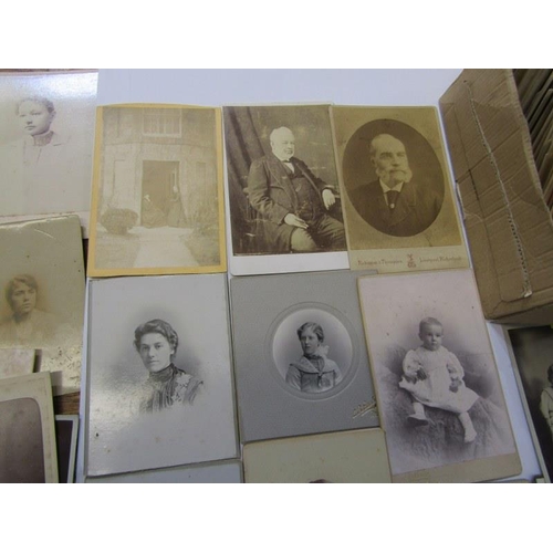 598 - ANTIQUE PORTRAIT PHOTOGRAPHS, collection of cabinet card portraits and other related items