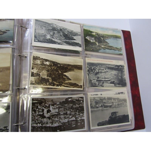 607 - CORNISH POSTCARDS, modern red album containing 250 Cornish based postcards, including numerous Edwar... 