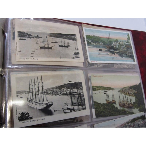 607 - CORNISH POSTCARDS, modern red album containing 250 Cornish based postcards, including numerous Edwar... 