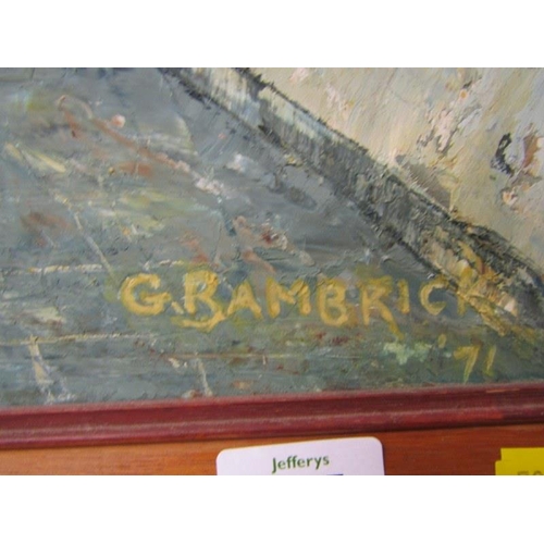 744 - FOWEY, Georgiana Bambrick signed oil on board 