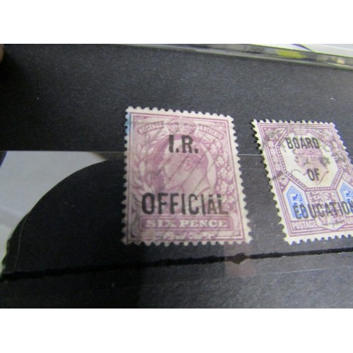 245 - GB FINE USED EVII IR OFFICIAL & 1 PENNY BOARD OF EDUCATION ON 5d with small stain on back (behind co... 