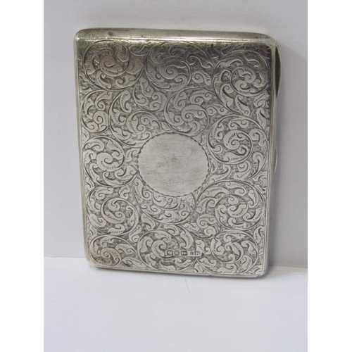19 - VICTORIAN SILVER CARD CASE, foliate engraved decoration, Birmingham 1894, maker G. U., 118 grams (in... 