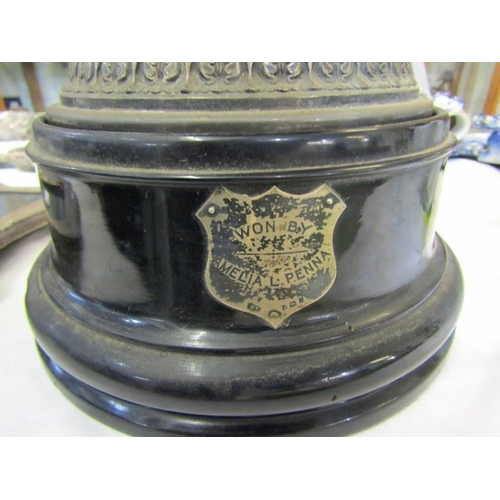 63A - SHEFFIELD PLATE TWIN HANDLED TROPHY, Truro Christmas Fat Stock Society 1931