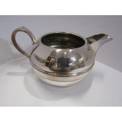 29 - SILVERPLATE, 4 piece tea service, together with serving tray