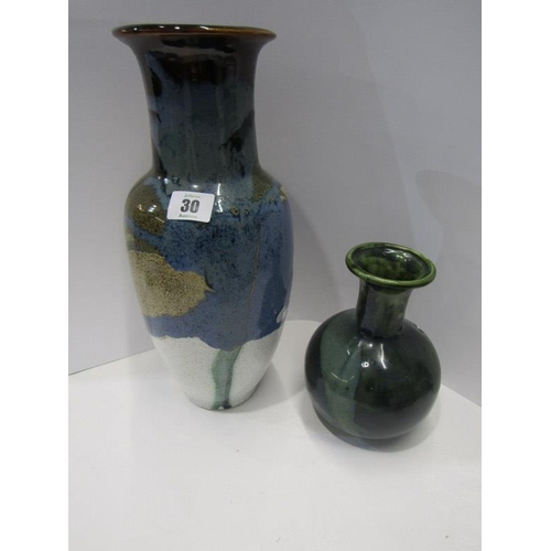 30 - STUDIO POTTERY, 2 John Bourdeaux pottery, Isles of Scilly vases