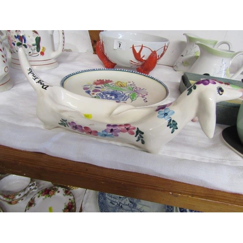 7 - RETRO, Carlton lobster bowl, magnolia design sauce tureen, Poole floral dish and other retro items