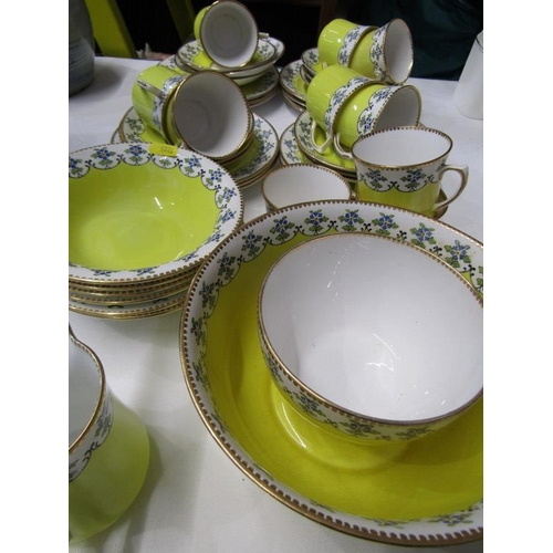 27 - ROYAL STAFFORD TEA WARE, gilded yellow ground floral design