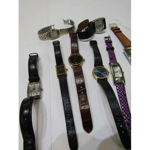 263 - LADY'S & GENTS DRESS WATCHES, 9 assorted wrist watches including Sekonda, also Timex square face wat... 