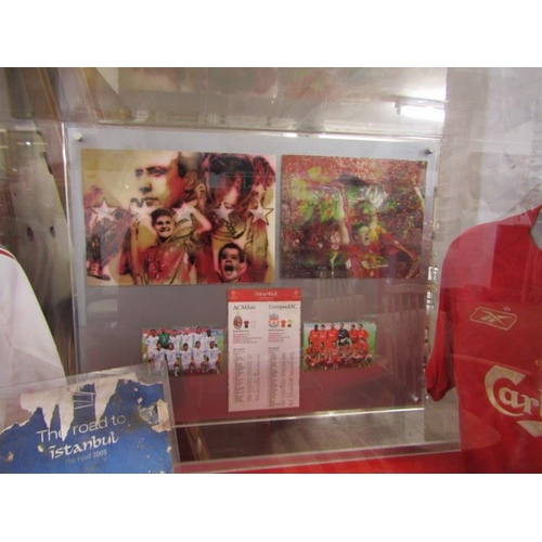 426 - LIVERPOOL CHAMPIONS LEAGUE FINAL DISPLAY, 2005 cased display for the Liverpool Champions League fina... 