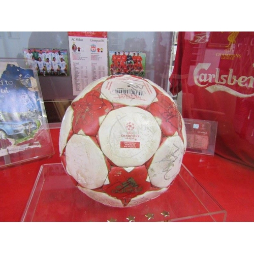 426 - LIVERPOOL CHAMPIONS LEAGUE FINAL DISPLAY, 2005 cased display for the Liverpool Champions League fina... 