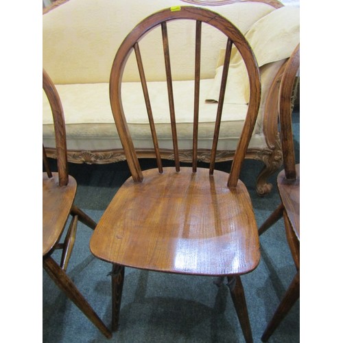 451 - 3 SPINDLE BACK KITCHEN CHAIRS