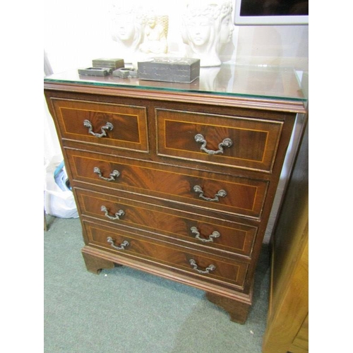 476 - REPRODUCTION NARROW CHEST of 5 various drawers