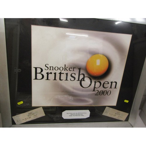 432 - SNOOKER, Peter Ebdon signed British Open Snooker 2000 display, together with results sheet and 1 sim... 