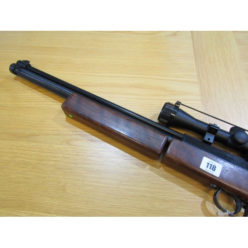 118 - AIR RIFLE, Sharp-Innova .22 calibre air rifle with 4 x 32 telescopic sights