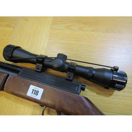 118 - AIR RIFLE, Sharp-Innova .22 calibre air rifle with 4 x 32 telescopic sights