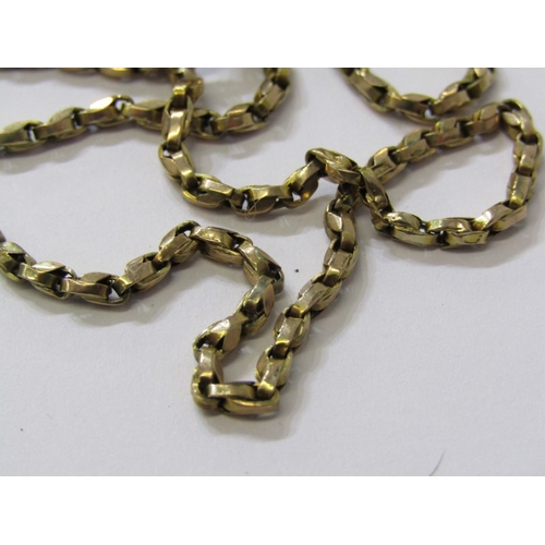 222 - 9CT GOLD NECKLACE, a vintage 9ct gold fancy link necklace, 18