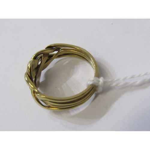 245 - GOLD KNOT RING, 9ct gold knot ring, size M/N