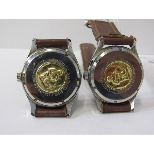 250 - LORD WELLINGTON RETRO WRIST WATCHES, 2 Wellington 17 jewel anti magnetic wrist watches with silver d... 