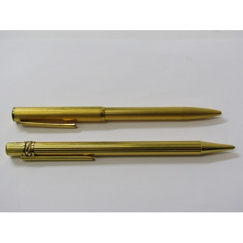 253 - CARTIER, gold plated ballpoint pen inscribed 