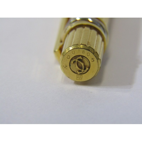 253 - CARTIER, gold plated ballpoint pen inscribed 