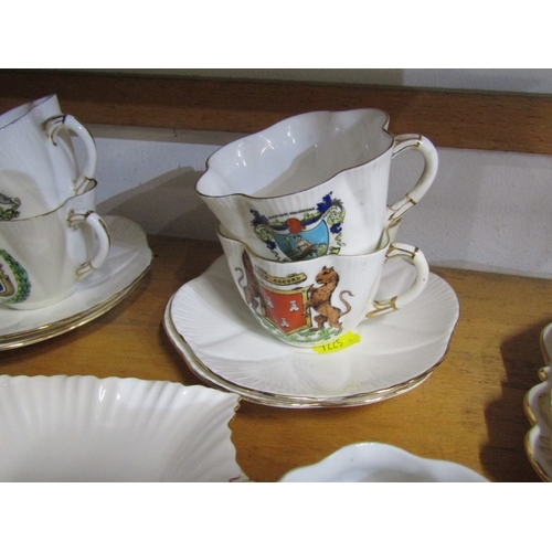 26 - CRESTED TEA WARE, collection of Shelley crested tea ware