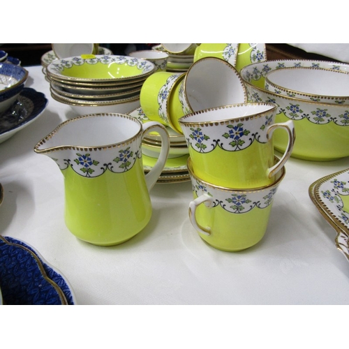 27 - ROYAL STAFFORD TEA WARE, gilded yellow ground floral design