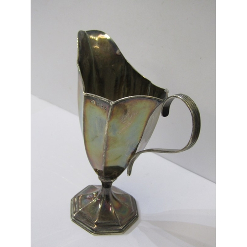 278 - VICTORIAN SILVER PEDESTAL CREAM JUG of octagonal form, Birmingham 1899, 94 grams