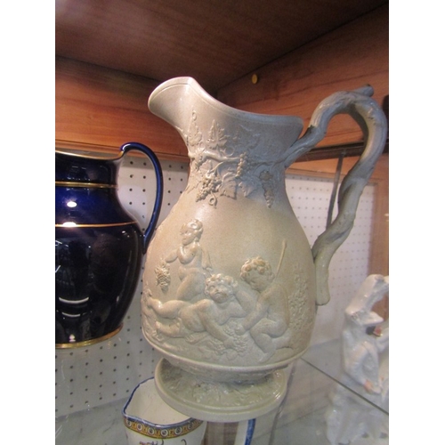 299 - VICTORIAN JUGS, stoneware 