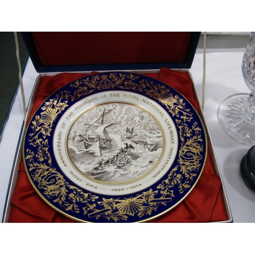 31 - RNLI INTEREST, boxed Royal Worcester commemorative plate, 