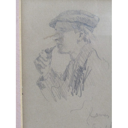 34 - GEORGE PERCY JACOMB-HOOD, 19th Century portrait pencil sketch