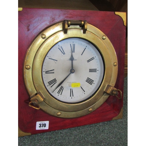 370 - MARTIME, 2 porthole design wall clocks