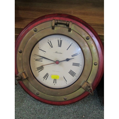 370 - MARTIME, 2 porthole design wall clocks