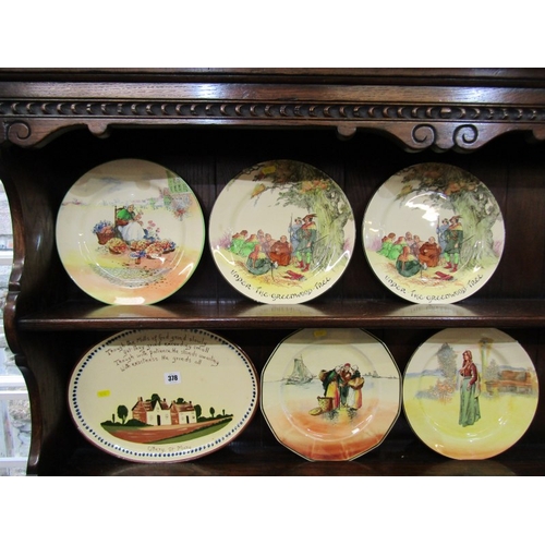 378 - MOTTOWARE OVAL TRAY together with collection of Doulton decorative plates and other china