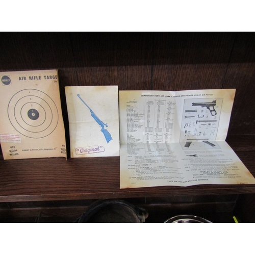 381 - WEBLEY PREMIER AIR PISTOL, with box and some paperwork