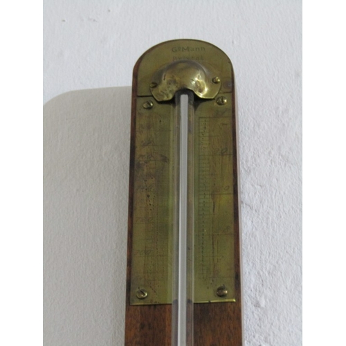 395 - STICK BAROMETER, replica barometer stamped G. Mann, Bristol