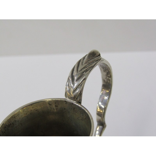 406 - SILVER CREAM JUG, 8cm height, London HM, 84 grams