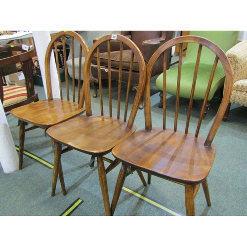 451 - 3 SPINDLE BACK KITCHEN CHAIRS