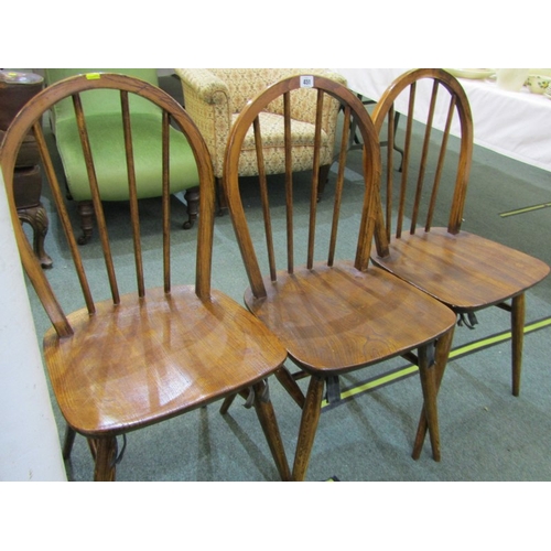 451 - 3 SPINDLE BACK KITCHEN CHAIRS