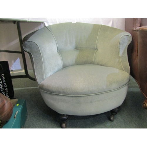 453 - VICTORIAN BUTTON BACK TUB ARMCHAIR