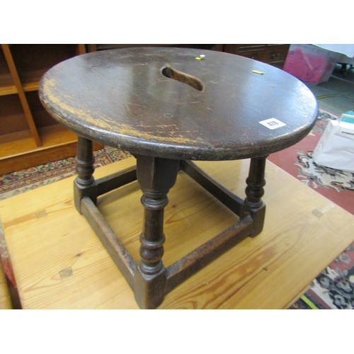 478 - OAK CIRCULAR TOP OCCASIONAL TABLE